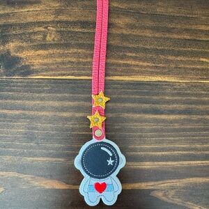 NEW Portland Leather Astronaut Charm/Bag Flair - Reba Red